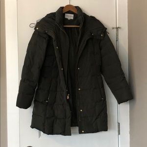 Cole Haan Hooded Down & Feather Coat